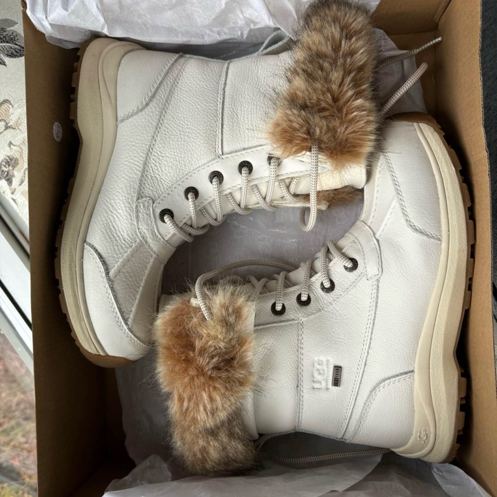UGG Women's White Fur-Lined Boots